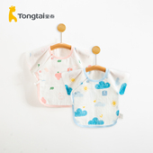 薄款 短袖 上衣2件装 童泰婴儿半背衣纯棉夏季 宝宝产房衣服透气夏装