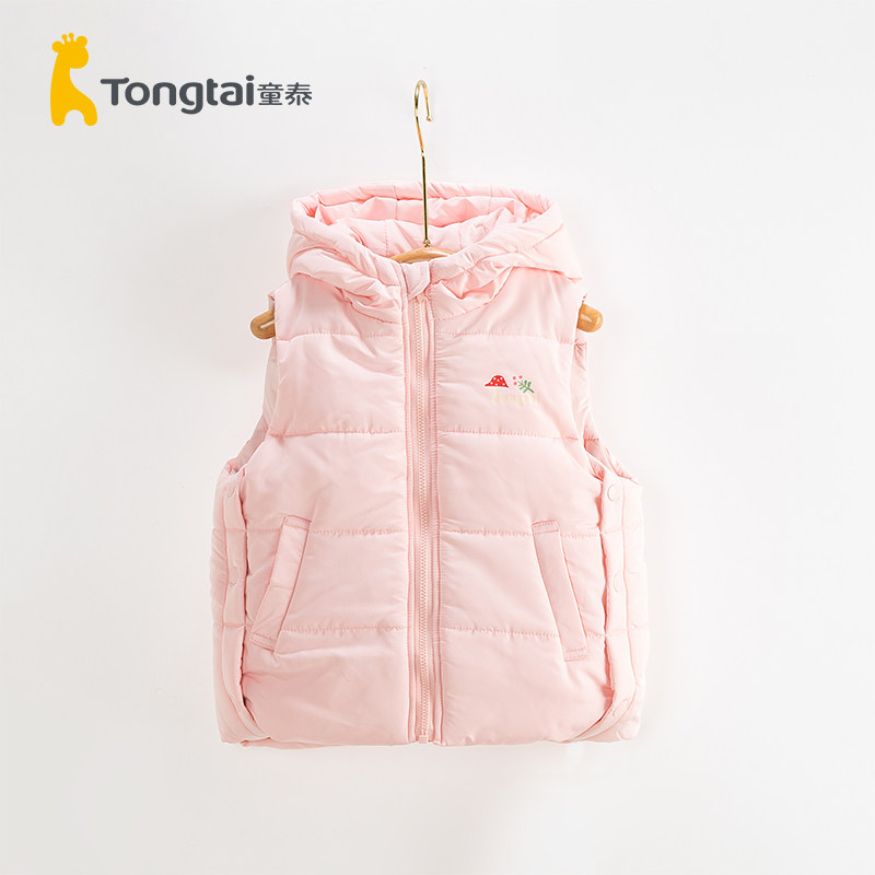 童泰年服冬季红色马甲外穿加厚