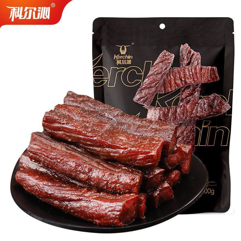 科尔沁风干牛肉干100g*5袋 内蒙古特产休闲零食独立包装健身袋装