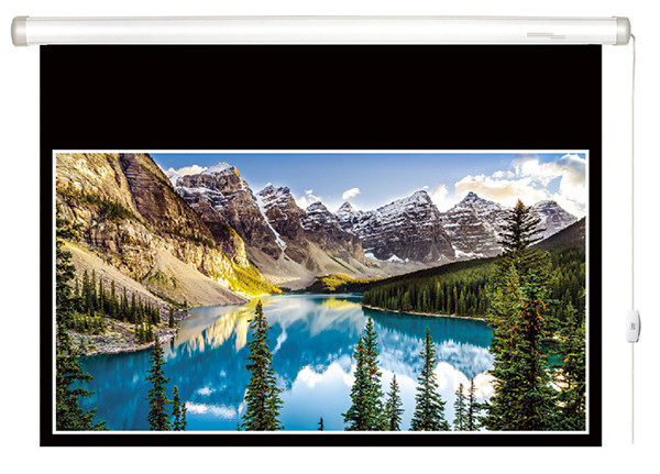 三叶 投影 幕布100寸16:9/16:10电动幕玻珠幕 家用 屏幕投影幕