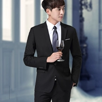 Bộ đồ vest nam công sở ba mảnh phù hợp với chuyên nghiệp Xiaoxi Slim phiên bản Hàn Quốc của người đàn ông tốt nhất chú rể váy cưới - Suit phù hợp bộ vest nam trẻ trung