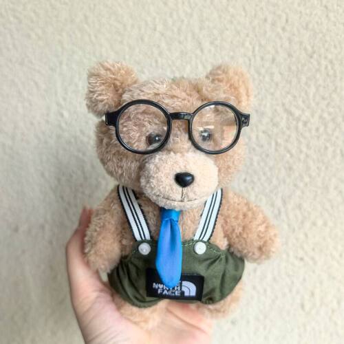 Ted2泰迪熊挂件背带裤套装