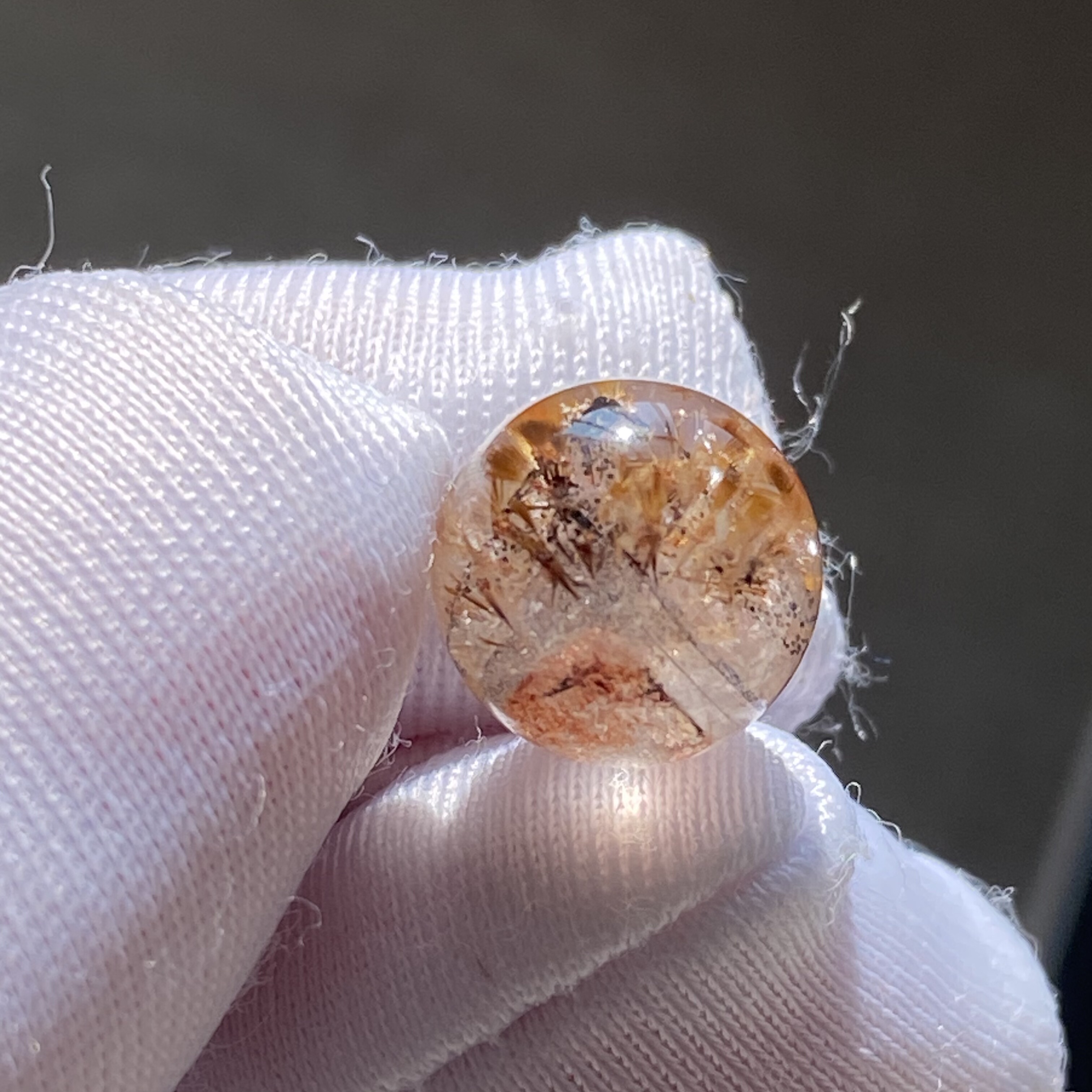 天然水晶紫钛银山吊坠圆珠DIY水晶单珠饰品项链可做戒指9mm