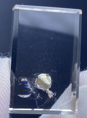 天然水晶包裹体黄铜矿吊坠裸石男女款铜矿项链饰品挂坠 一物一图