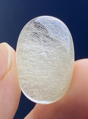 天然水晶发晶包裹矿石吊坠蛋面DIY水晶饰品项链 一物一图