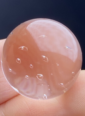 天然白水晶满天星水胆吊坠圆珠DIY水胆单珠饰品项链17mm一物一图