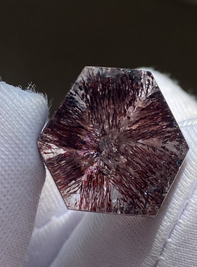 天然水晶超七紫晶发吊坠裸石紫发晶饰品项链挂坠 一物一图