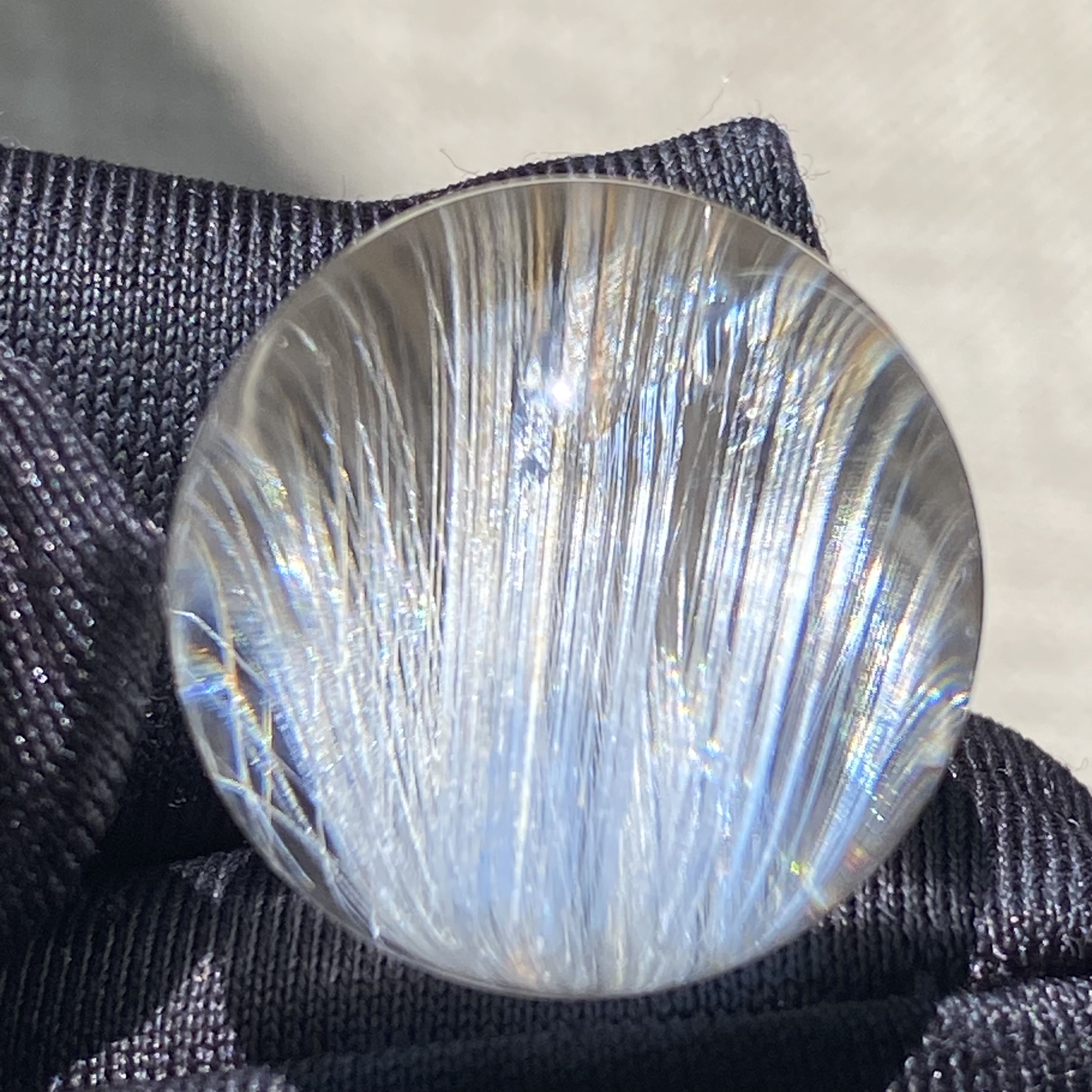 天然水晶顺发白兔毛吊坠圆珠DIY兔毛单珠饰品项链18mm一物一图图片