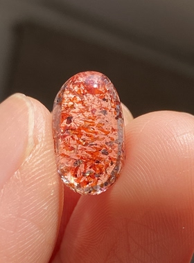 天然水晶草莓晶吊坠裸石蛋面DIY水晶饰品可做戒指项链一物一图