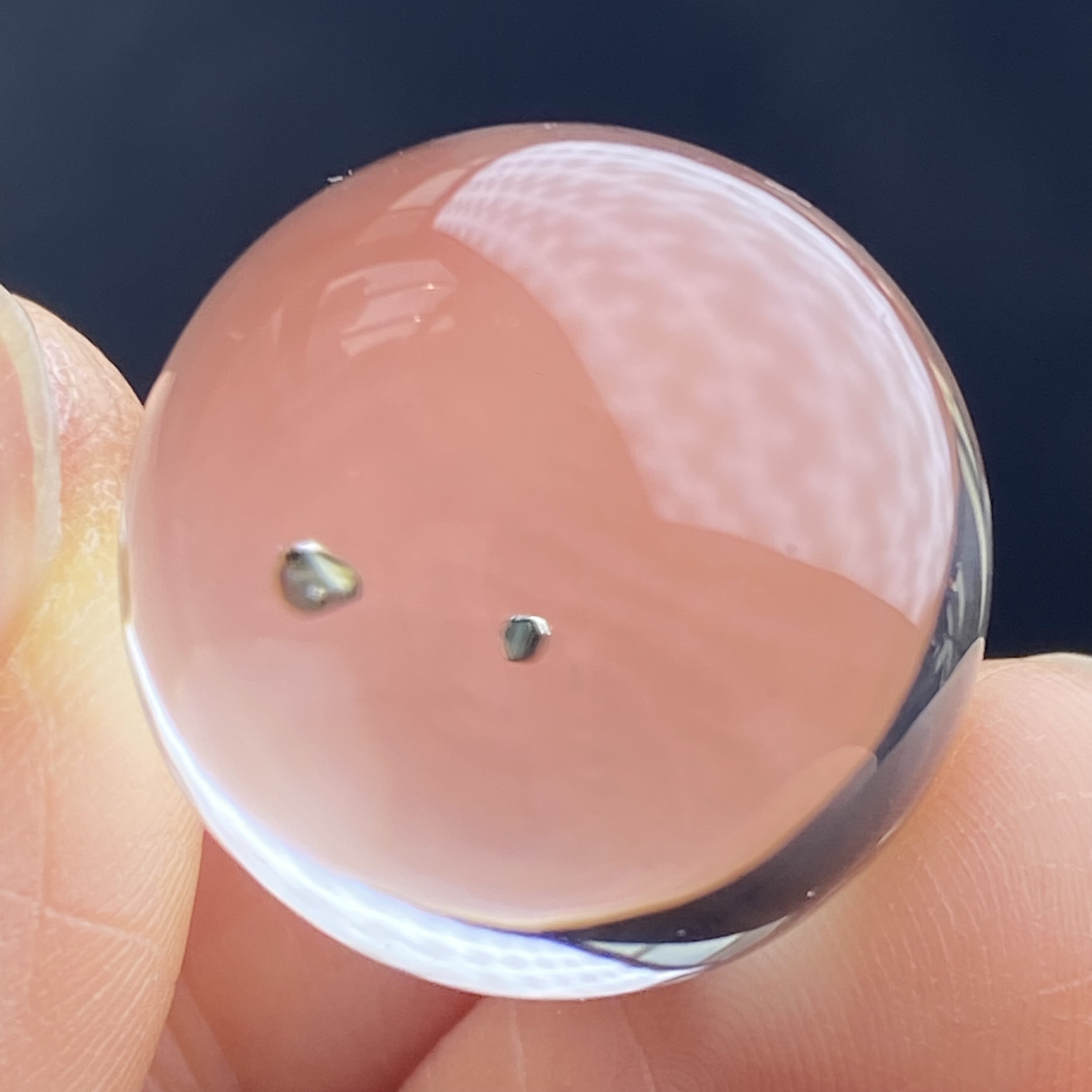 天然水晶黄铜矿吊坠圆珠DIY水晶单珠饰品项链19.5mm一物一图