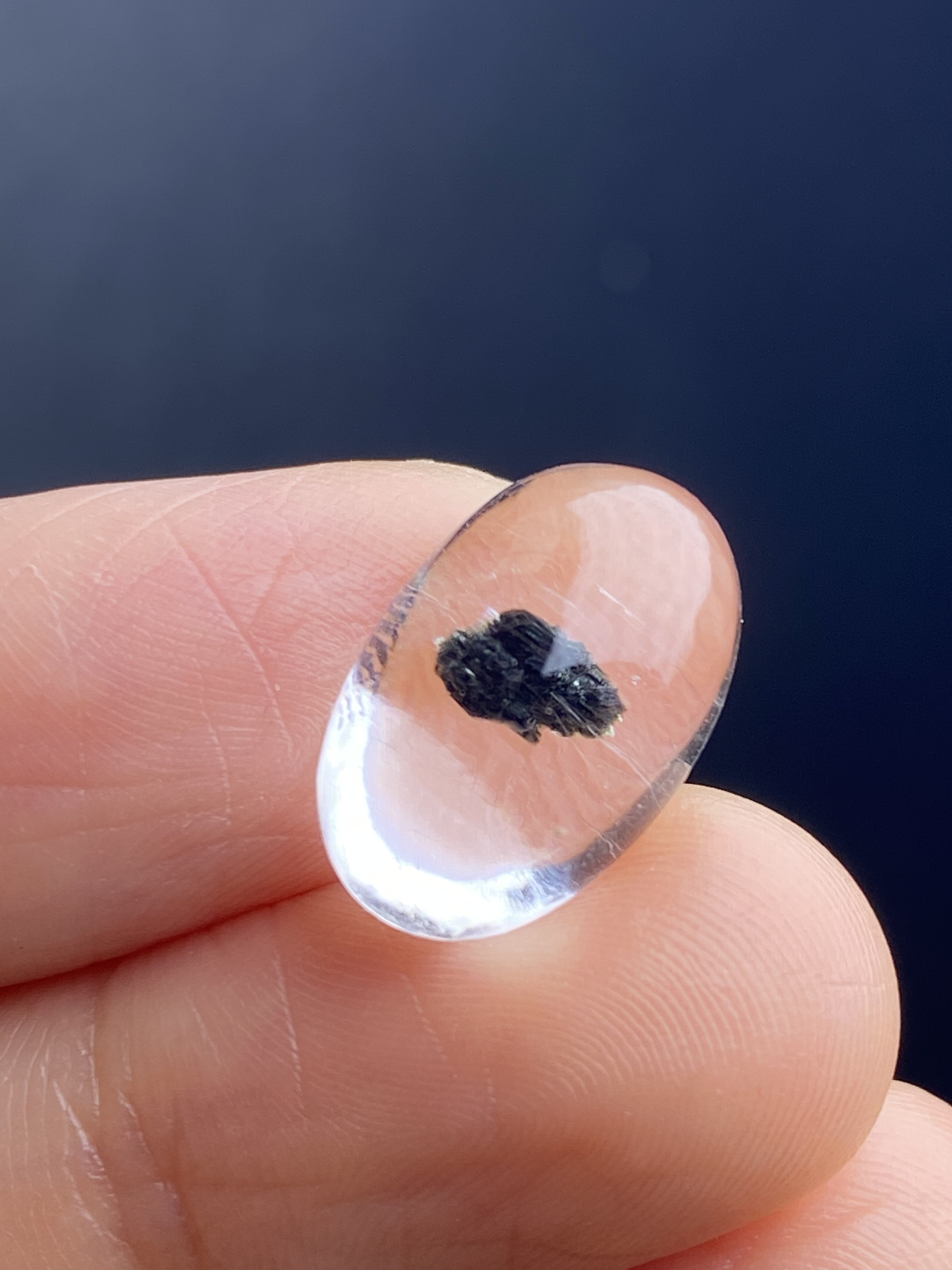天然水晶包裹体绿矿花吊坠裸石DIY水晶项链饰品可做戒指一物一图