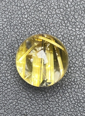 天然水晶钛晶吊坠圆珠DIY发晶单珠饰品项链11mm一物一图