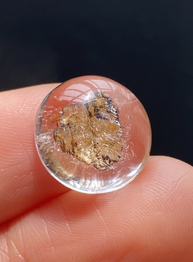 天然水晶包裹体矿石吊坠裸石蛋面DIY水晶饰品可做戒指一物一图