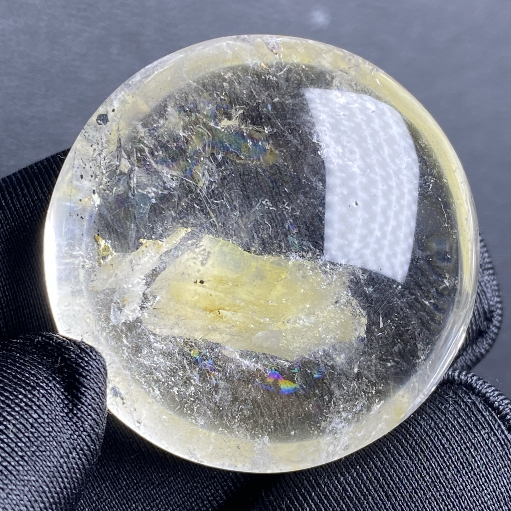 天然水晶包裹体黄色矿石吊坠裸石男女款水晶项坠饰品毛衣链