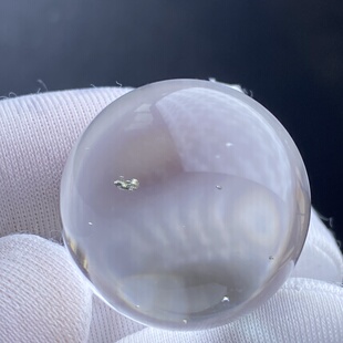 天然水晶黄铜矿吊坠圆珠DIY水晶单珠饰品项链23.5mm一物一图