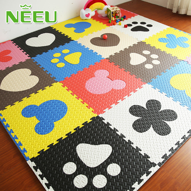 NEEU 加厚雙面雙色泡沫拼圖地墊60*60*2.0兒童防滑爬行墊滿百包郵