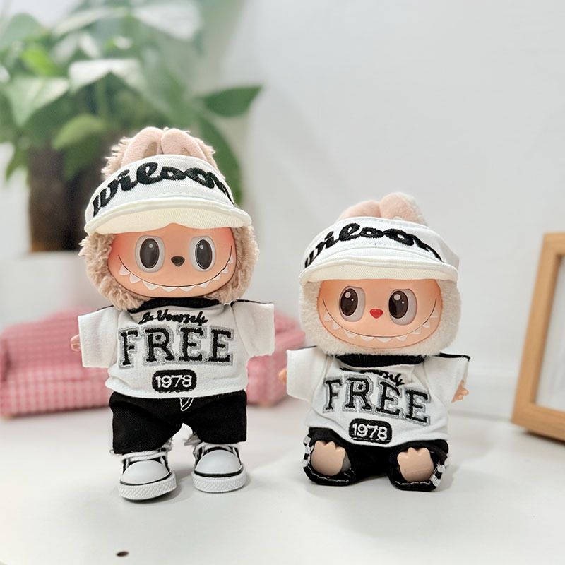 仅娃衣】拉布布娃衣labubu一二三代通穿挂件衣服自由少年套装潮酷