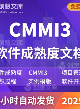 CMMI3软件成熟度标准研发体系文件项目管理示例模版软件开发文档