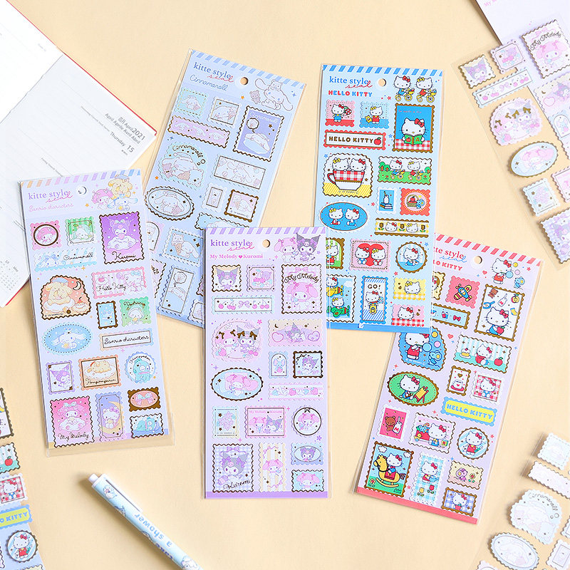 日式卡通凯蒂酱烫金邮票贴diy手账装饰素材手机日记贴画儿童奖励,文具电教/文化用品/商务用品,贴纸/立体贴纸,淘宝优惠券,粉丝福利购,淘宝优惠卷