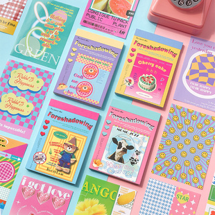 柠檬家 为遇见伏笔素材纸本 包头韩系复古手帐素材拼贴可撕便签纸