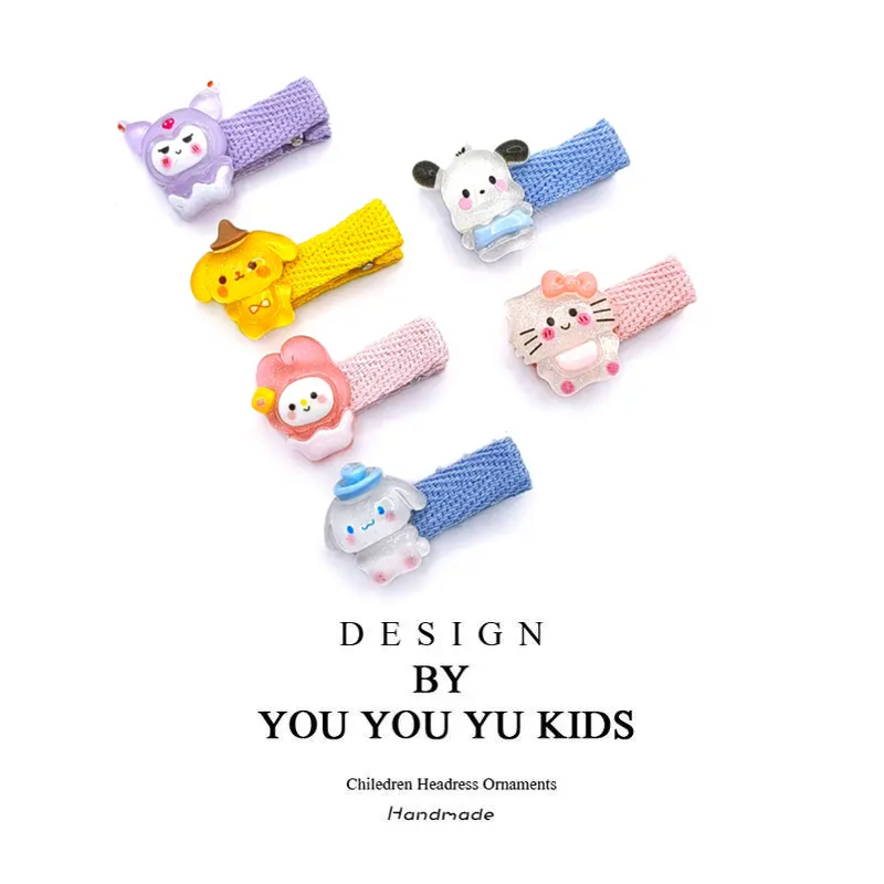 儿童卡通兔发饰女孩刘海侧边夹2025新款女童不伤发发夹头饰全包夹