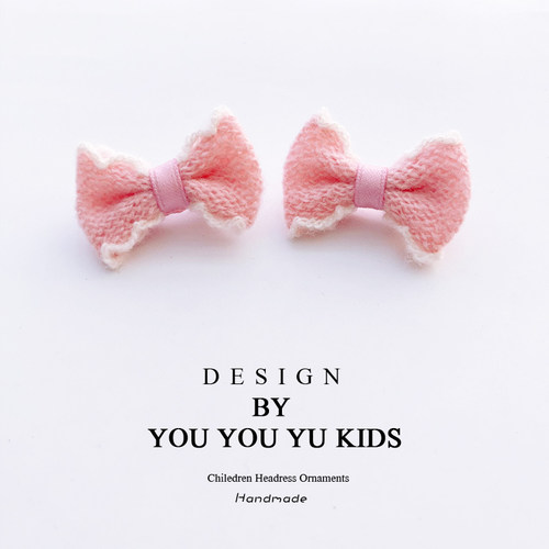 秋冬发夹女宝饰品发卡刘海夹毛线侧边夹碎发夹小香风蝴蝶结鸭嘴夹