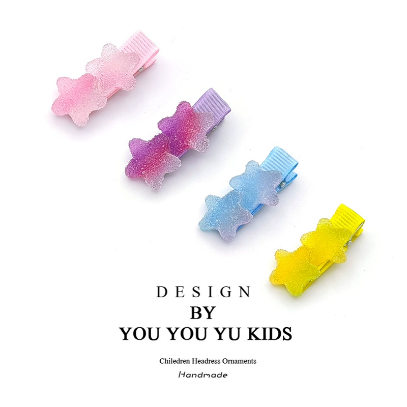 韩系新款可爱软糖小熊边夹甜美女童发夹百搭盘发童趣夹子露思同款