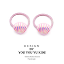 清爽贝壳发饰儿童小号发绳宝宝弹力橡皮筋皮套对扎发圈不伤发头饰