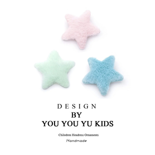 星星毛绒发夹女侧边碎发刘海夹大号bb夹可爱儿童发卡头饰秋冬甜美