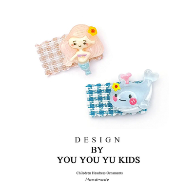 美人鱼款婴儿发夹不伤发宝宝发饰公主汗毛夹女孩BB夹胎毛夹发量少