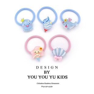 韩系美人鱼儿童发圈宝宝头绳女孩公主发绳扎头发不伤发小皮筋发圈