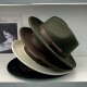 高品质名媛风羊毛呢巴拿马时尚 男士 爵士礼帽翘边欧美百搭秋冬帽女