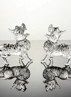 招财水晶麒麟摆件开业乔迁送礼