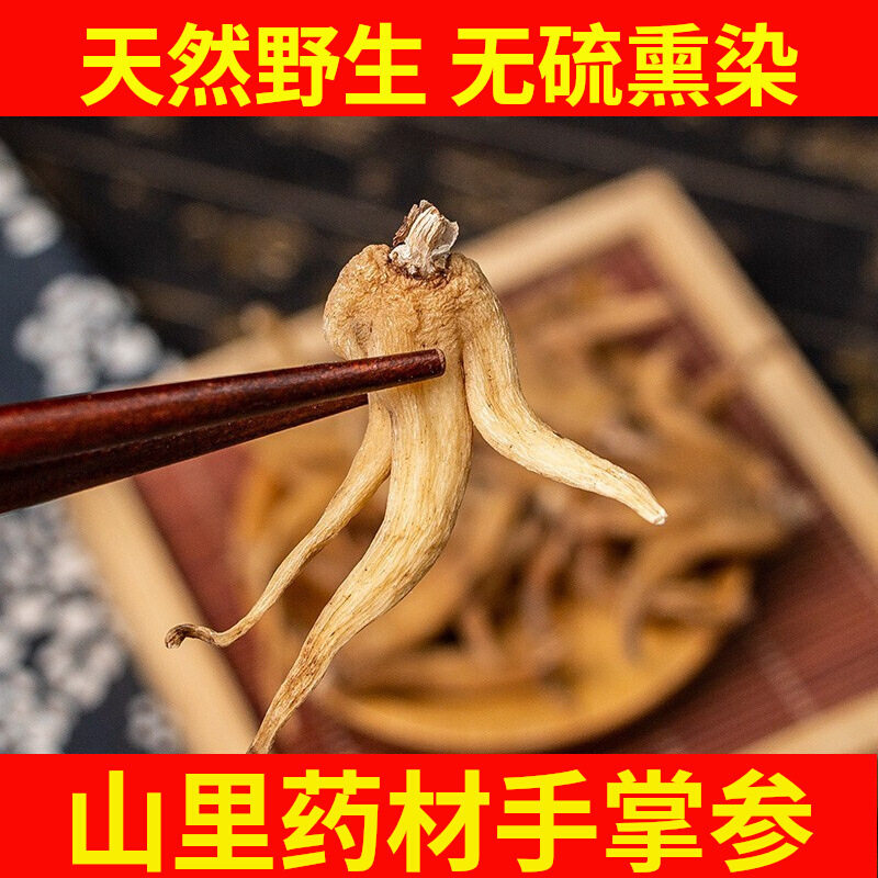 【真野生】西藏佛手参手掌参手儿参干藏三七兰掌参手儿参阴阳参个