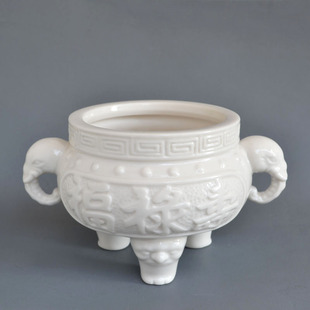 白瓷供佛上香香炉家用供奉佛堂香火供炉祠堂祭祀祖先坟前墓前户外