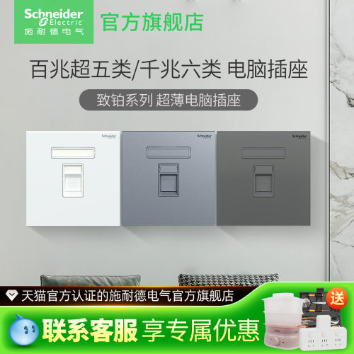 施耐德致铂系列电脑插座