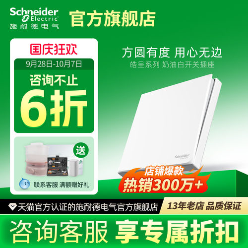 【官旗】施耐德哑光皓呈开关插座