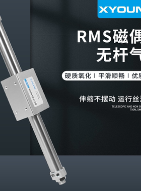 气动RMS16X300磁偶式无杆气缸RMS16X150磁耦合无杆气缸RMS16X200