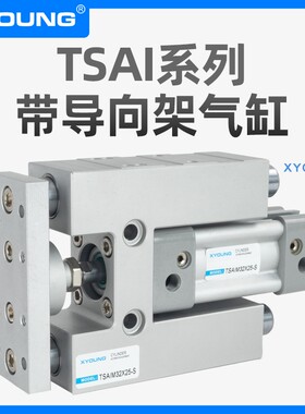 XYOUNG气动带导向架气缸TSAIM80X75-S轴承导向架气缸TSAIL80X100S
