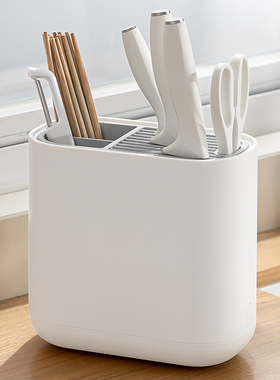多功能刀架置物架厨房菜刀台面刀具刀座筷子筒家用刀具一体收纳盒