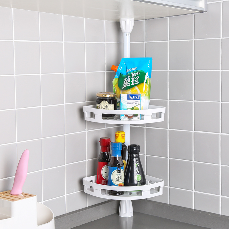 三角免打孔多层调味品厨房置物架