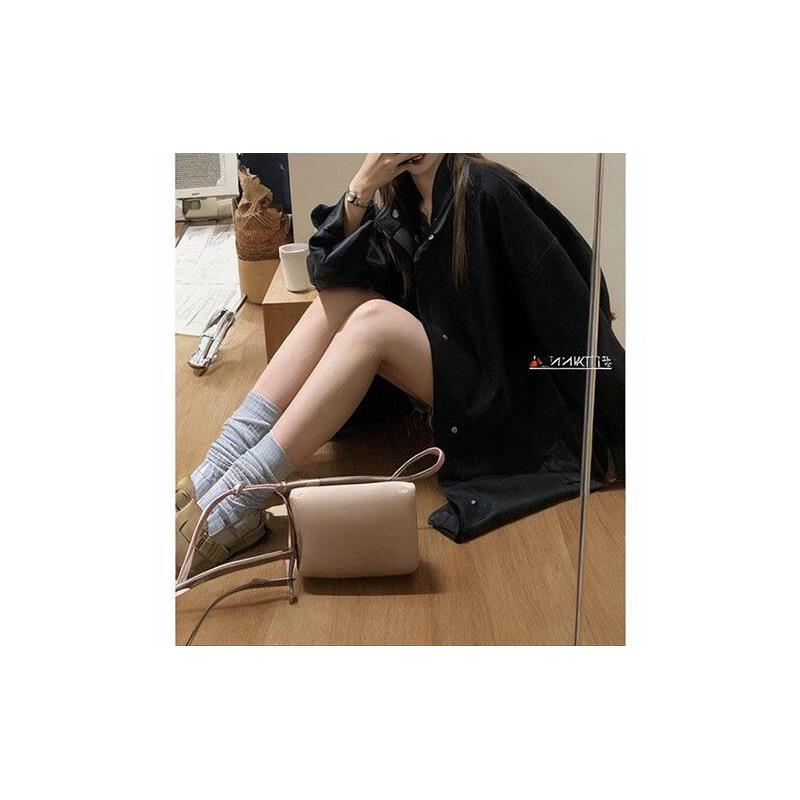 机车黑色小众立领上衣女2026年早春新款韩版港风复古百搭外套潮