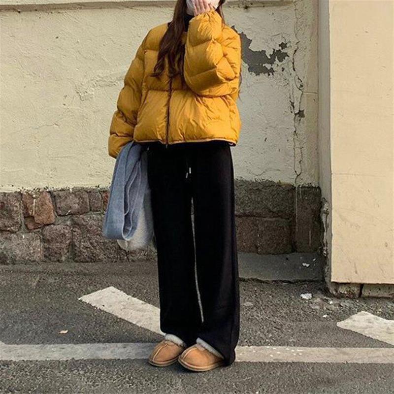 姜黄色棉服女2026年冬季新款小个子短款加厚宽松面包服外套ins潮