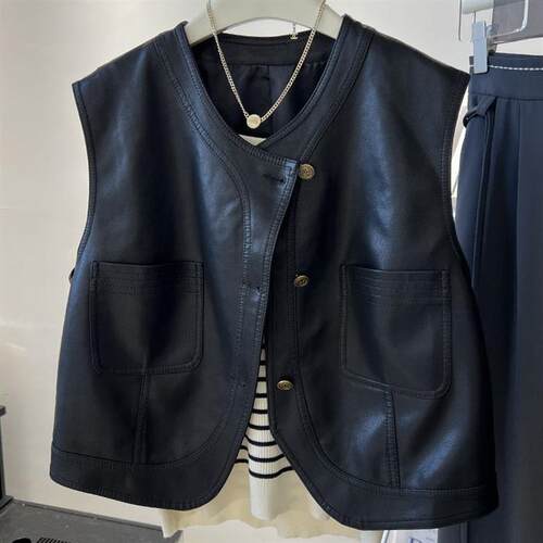 马甲女短款2026秋装新款韩系穿搭机车服无袖背心马夹外套上衣潮