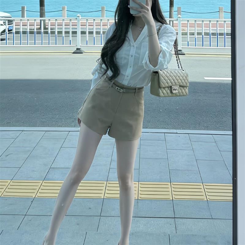 韩系春夏轻熟风套装裤子女装独特超好看的短裤气质小个子2026新款