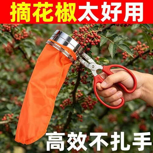 升级省力弹簧摘花椒神器防刺防扎