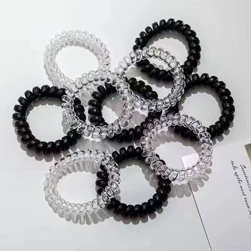 电话线发圈发绳女纯色简约百搭