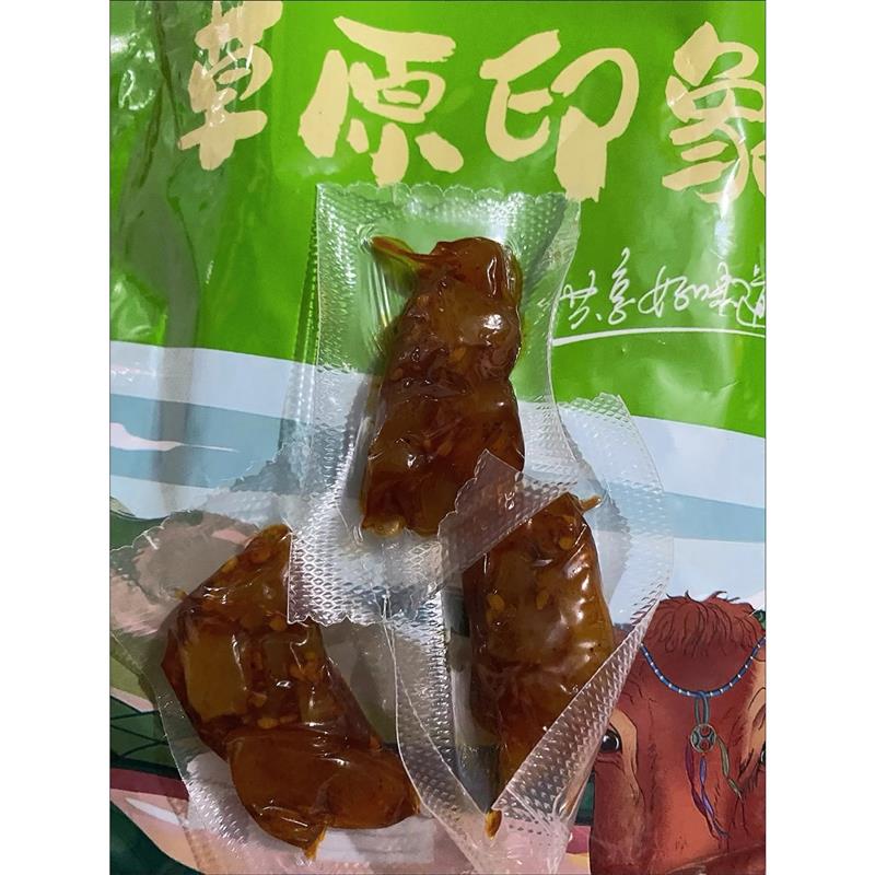 500g内蒙古特产牛蹄筋香辣水晶牛筋牛肉牛板筋大包卤味牛肉熟解馋