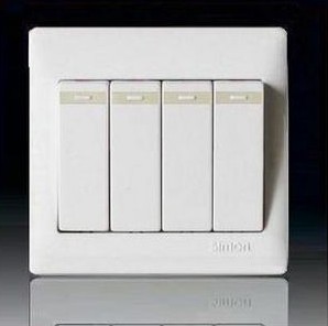 四位开关面板 G51041BTY 西蒙开关插座西蒙50系列50G 四开单控