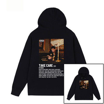 Drake公鸭嘻哈连帽卫衣